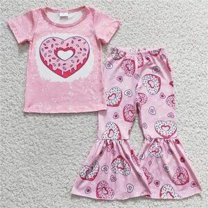 Valentine Heart Donut Top and Bottom Outfit